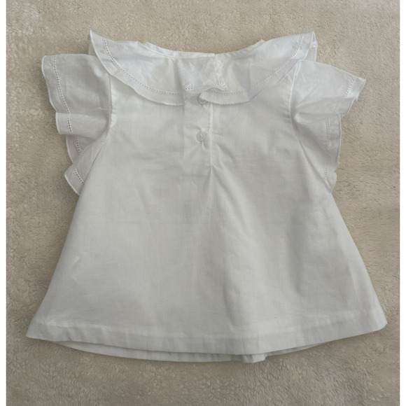 NWT Janie & Jack White Lined Ruffle Top & Floral Ruffle Hem Short Set - Size 2T - Picture 5 of 16